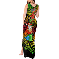 Personalised Vanuatu Joyeux Noel Tank Maxi Dress Christmas Santas God Yumi LT9 - Polynesian Pride