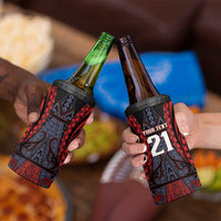 Custom New Zealand 4 in 1 Can Cooler Tumbler Maori Kiwiana Pattern Tukutuku Motif LT9 - Polynesian Pride