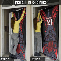 Custom New Zealand Door Cover Maori Kiwiana Pattern Tukutuku Motif LT9 - Polynesian Pride