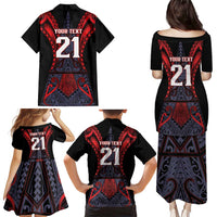 Custom New Zealand Family Matching Puletasi and Hawaiian Shirt Maori Kiwiana Pattern Tukutuku Motif LT9 - Polynesian Pride