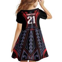 Custom New Zealand Family Matching Tank Maxi Dress and Hawaiian Shirt Maori Kiwiana Pattern Tukutuku Motif LT9 - Polynesian Pride
