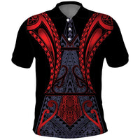 Custom New Zealand Polo Shirt Maori Kiwiana Pattern Tukutuku Motif
