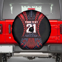 Custom New Zealand Spare Tire Cover Maori Kiwiana Pattern Tukutuku Motif LT9 - Polynesian Pride
