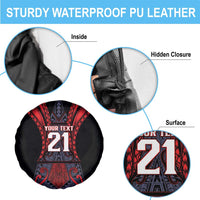 Custom New Zealand Spare Tire Cover Maori Kiwiana Pattern Tukutuku Motif LT9 - Polynesian Pride