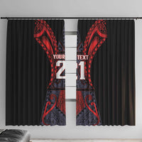 Custom New Zealand Window Curtain Maori Kiwiana Pattern Tukutuku Motif