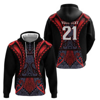 Custom New Zealand Zip Hoodie Maori Kiwiana Pattern Tukutuku Motif