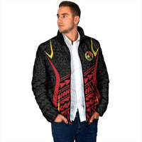 Custom Oceania Football Papua New Guinea Padded Jacket Polynesian Tribal Pattern