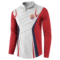 Custom Oceania Football Tahiti Button Sweatshirt Polynesian Tribal Pattern LT9 - Polynesian Pride
