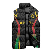 Custom Oceania Football Vanuatu Sleeveless Puffer Jacket Polynesian Tribal Pattern LT9 - Polynesian Pride