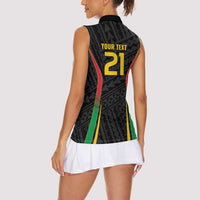 Custom Oceania Football Vanuatu Women Sleeveless Polo Shirt Polynesian Tribal Pattern LT9 - Polynesian Pride
