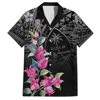 Guahan Puti Tai Nobiu Hawaiian Shirt Guam Bougainvillea Flower Art LT9 Black - Polynesian Pride
