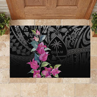 Guahan Puti Tai Nobiu Rubber Doormat Guam Bougainvillea Flower Art