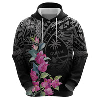 Guahan Puti Tai Nobiu Zip Hoodie Guam Bougainvillea Flower Art