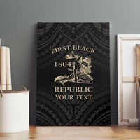Personalized Haiti First Black Republic Canvas Wall Art Negre Marron With Map And Flag