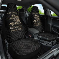 Personalized Haiti First Black Republic Car Seat Cover Negre Marron With Map And Flag