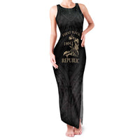 Personalized Haiti First Black Republic Family Matching Tank Maxi Dress and Hawaiian Shirt Negre Marron With Map And Flag