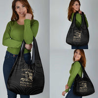 Personalized Haiti First Black Republic Grocery Bag Negre Marron With Map And Flag LT9 - Polynesian Pride