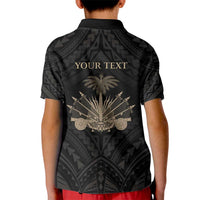 Personalized Haiti First Black Republic Kid Polo Shirt Negre Marron With Map And Flag LT9 - Polynesian Pride