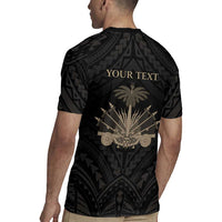 Personalized Haiti First Black Republic Rugby Jersey Negre Marron With Map And Flag LT9 - Polynesian Pride