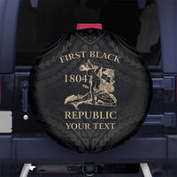 Personalized Haiti First Black Republic Spare Tire Cover Negre Marron With Map And Flag