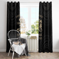Personalized Haiti First Black Republic Window Curtain Negre Marron With Map And Flag LT9 - Polynesian Pride