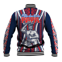 Personalised Aotearoa Father's Day Gift For Dad Baseball Jacket Aroha Ahau Ki A Koe Papa - Maori Style Pattern LT9 - Polynesian Pride