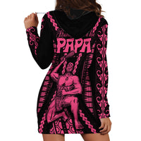 Maori Fathers Day New Zealand Hoodie Dress Aroha Ahau Ki A Koe Papa - Pink LT9 - Polynesian Pride