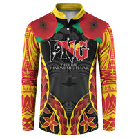 Personalised Papua New Guinea Remembrance Day Button Sweatshirt