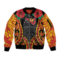 Personalised Papua New Guinea Remembrance Day Sleeve Zip Bomber Jacket