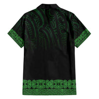 New Zealand Maori Kowhaiwhai Family Matching Summer Maxi Dress and Hawaiian Shirt Kakariki Maui and Mangopare