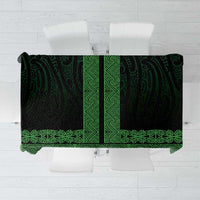 New Zealand Maori Kowhaiwhai Tablecloth Kakariki Maui and Mangopare LT9 Green - Polynesian Pride
