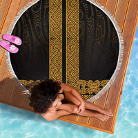 New Zealand Maori Kowhaiwhai Beach Blanket Karaka Maui and Mangopare