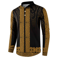 New Zealand Maori Kowhaiwhai Button Sweatshirt Karaka Maui and Mangopare LT9 - Polynesian Pride