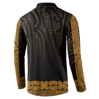 New Zealand Maori Kowhaiwhai Button Sweatshirt Karaka Maui and Mangopare LT9 - Polynesian Pride