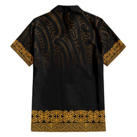 New Zealand Maori Kowhaiwhai Family Matching Puletasi and Hawaiian Shirt Karaka Maui and Mangopare LT9 - Polynesian Pride