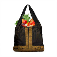 New Zealand Maori Kowhaiwhai Grocery Bag Karaka Maui and Mangopare LT9 1-pack One Size Gold - Polynesian Pride