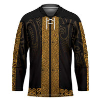 New Zealand Maori Kowhaiwhai Hockey Jersey Karaka Maui and Mangopare - Polynesian Pride