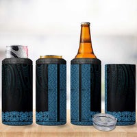 New Zealand Maori Kowhaiwhai 4 in 1 Can Cooler Tumbler Kikorangi Maui and Mangopare LT9 - Polynesian Pride