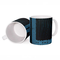 New Zealand Maori Kowhaiwhai Ceramic Mug Kikorangi Maui and Mangopare - Polynesian Pride