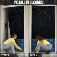 New Zealand Maori Kowhaiwhai Door Cover Kikorangi Maui and Mangopare - Polynesian Pride