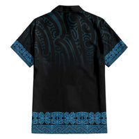New Zealand Maori Kowhaiwhai Family Matching Tank Maxi Dress and Hawaiian Shirt Kikorangi Maui and Mangopare