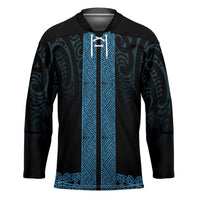 New Zealand Maori Kowhaiwhai Hockey Jersey Kikorangi Maui and Mangopare LT9 Unisex Blue - Polynesian Pride