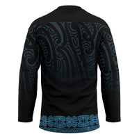 New Zealand Maori Kowhaiwhai Hockey Jersey Kikorangi Maui and Mangopare LT9 - Polynesian Pride