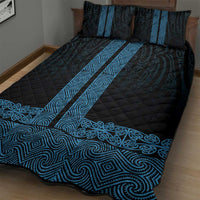 New Zealand Maori Kowhaiwhai Quilt Bed Set Kikorangi Maui and Mangopare