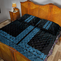 New Zealand Maori Kowhaiwhai Quilt Bed Set Kikorangi Maui and Mangopare