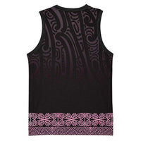 New Zealand Maori Kowhaiwhai Basketball Jersey Mawhero Maui and Mangopare - Polynesian Pride
