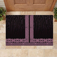 New Zealand Maori Kowhaiwhai Rubber Doormat Mawhero Maui and Mangopare