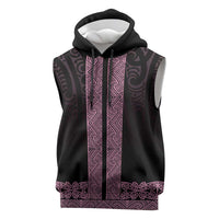 New Zealand Maori Kowhaiwhai Sleeveless Hoodie Mawhero Maui and Mangopare - Polynesian Pride