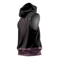 New Zealand Maori Kowhaiwhai Sleeveless Hoodie Mawhero Maui and Mangopare - Polynesian Pride