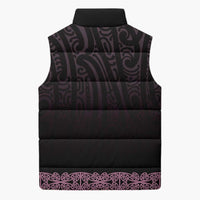 New Zealand Maori Kowhaiwhai Sleeveless Puffer Jacket Mawhero Maui and Mangopare - Polynesian Pride